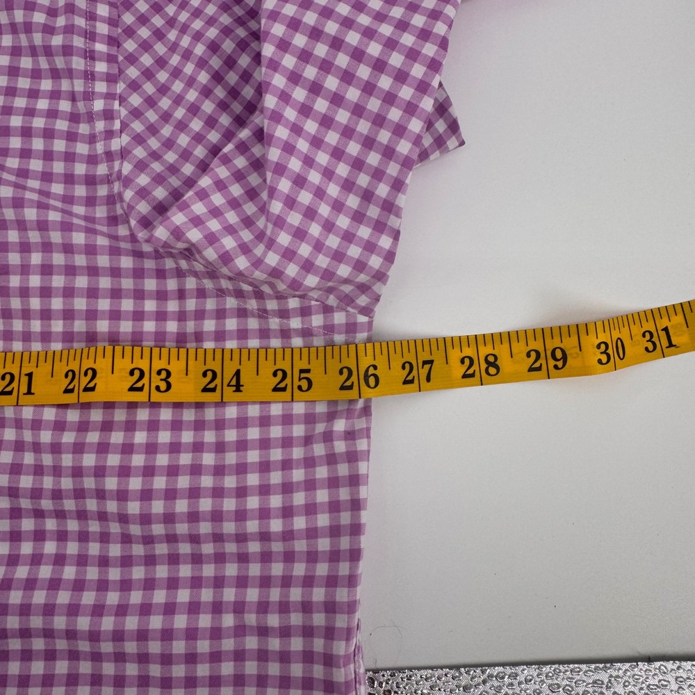 UNTUCKit Mens Purple Gingham Check Button Down Shirt XX Large Casual - Picture 4 of 7